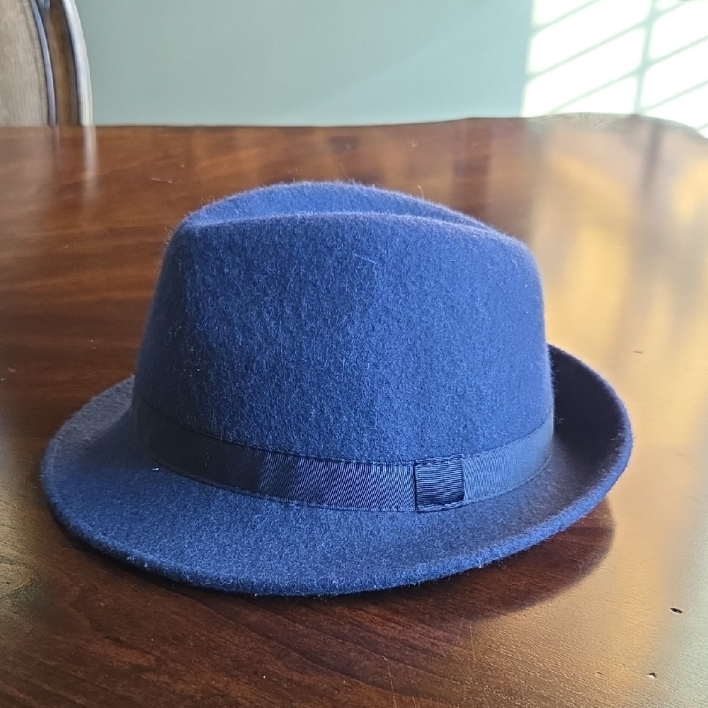 Janie and Jack Boy's Classic Fedora Blue Hat